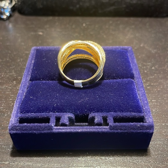 Sterling silver ring yellow gold - Picture 5 of 6